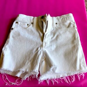 Madewell size 23 white high rise Jean shorts